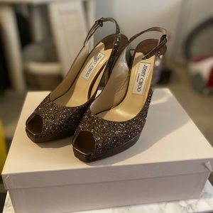 Jimmy Choo Bronze Heels